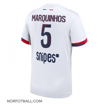 Billige Fotballdrakt Paris Saint-Germain Marquinhos #5 Replika Bortedrakt 2025-26 Kortermet